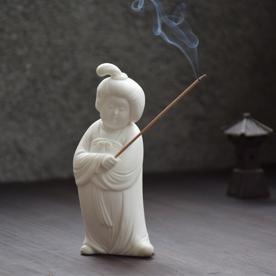 KyLin Aura Ceramic Tang Dynasty Lady Incense Holder
