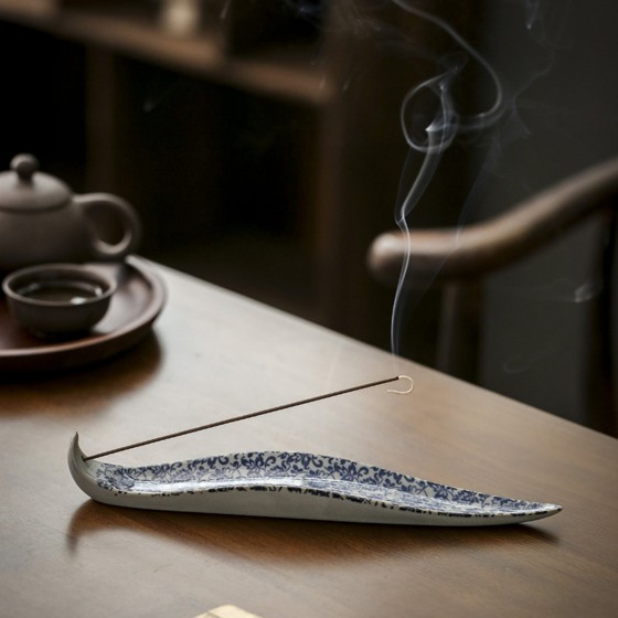 KyLin Aura Blue and White Porcelain Incense Holder