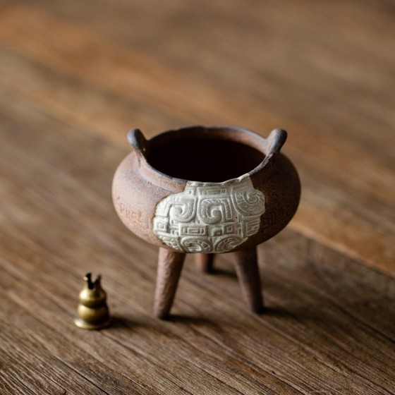 KyLin Aura Taotie Three-legged Tripod Incense Burner