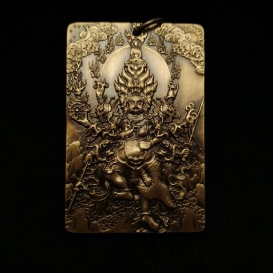 Tibetan Ucchusma Brass Pendant Necklace