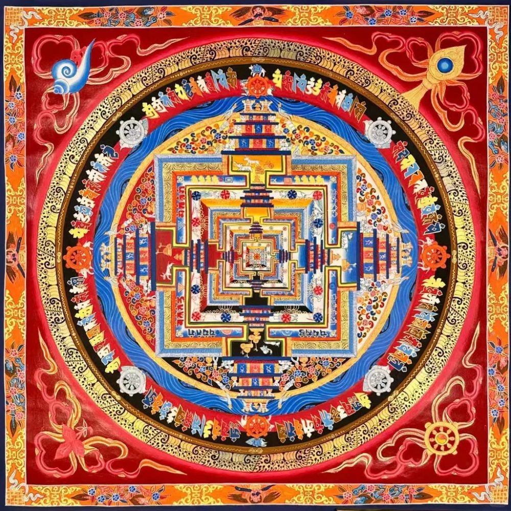 Mandala artwork illustrating geometric composition in Tibetan art