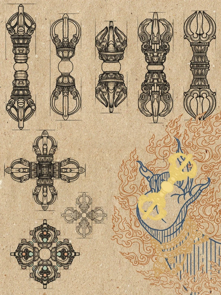 Vajra illustration from the source article on Tibetan Buddhist symbolism