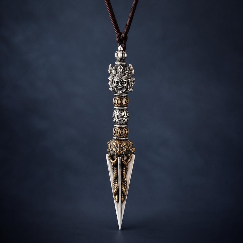 KyLin Aura Vajra Phurba pendant