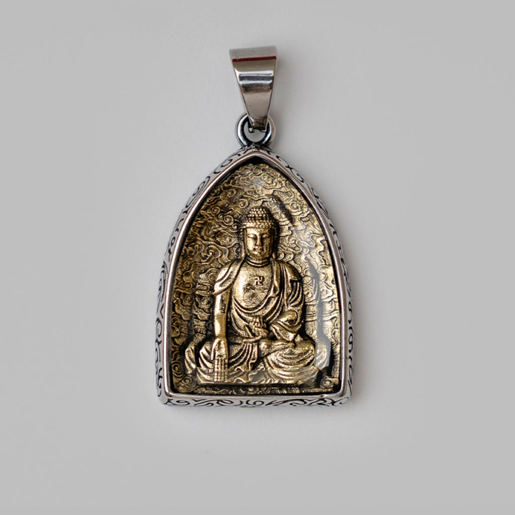 Tibetan zodiac guardian Buddha amulet necklace
