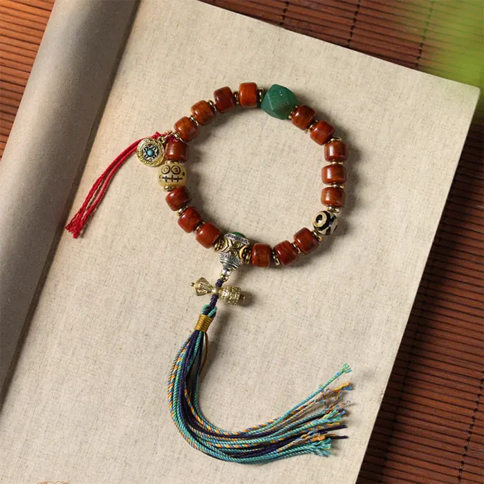 KyLin Aura Tibetan yak bone and Dzi bead handmade bracelet