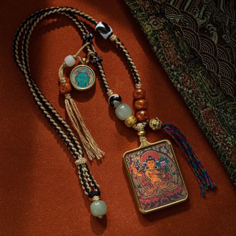 KyLin Aura Buddhist pendant necklace and thangka jewelry